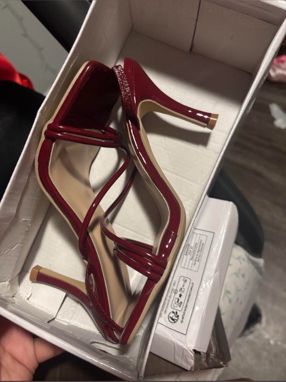Women’s Strappy Red High Heel Sandals